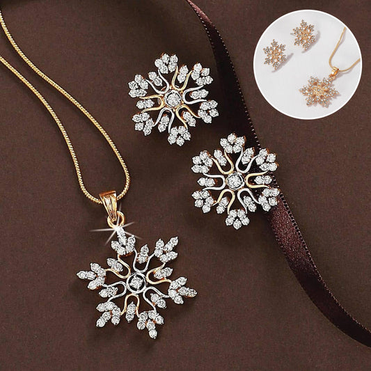 Snowflake Set – Necklace and Earrings, ''Kristi''